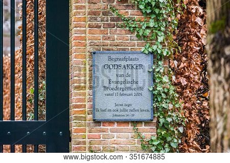 Zeist, Netherlands - January 04, 2020. Architecture Around Evangelical School