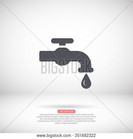 Kitchen Faucet Iconvector Icon , Lorem Ipsum Flat Design