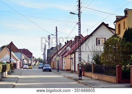Trzcinsko-zdroj, Poland.8 October 2018. Old Urban Buildings In Town Trzcinsko-zdroj In Western Polan