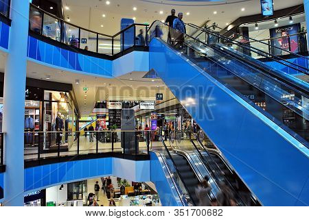 Szczecin,poland. 1 September 2016. Kaskada Centre Is The Largest Shopping & Entertainment Centre.