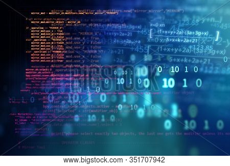 Programming Code Abstract Technology Background Of Software Developer And  Computer Script