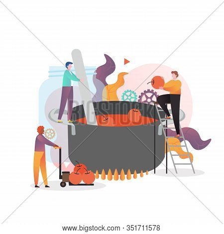 Jam Production Vector Concept For Web Banner, Website Page