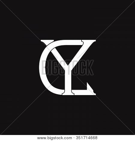 Letter Yc Symbol  Overlapping Flat Design Logo Vector