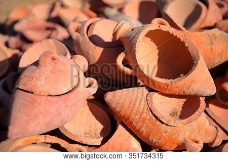 Clay Pots (used For Cooking) In A Brick Factory In Tozeur, Tunisia
