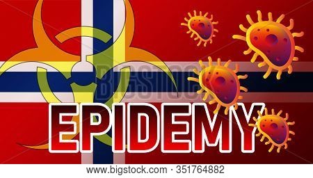 Virus Attack On Norway  Viruses Or Bacteria Threat, Medical Industry Concept