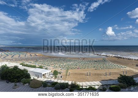 Termoli, Campobasso, Molise, Italy, And Its Beach At Summer