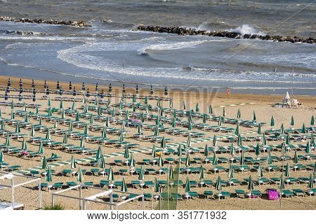 Termoli, Campobasso, Molise, Italy, And Its Beach At Summer
