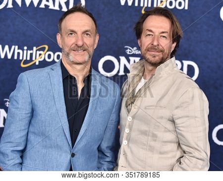 LOS ANGELES - FEB 18: Mychael Danna and Jeff Danna arriving to the ÃOnwardÃ World Premiere on February 18, 2020 in Hollywood, CA                