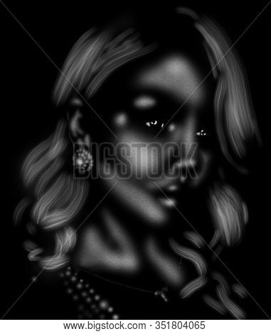 Beautiful Woman In Chiaroscuro.
Beautiful Woman In Chiaroscuro.