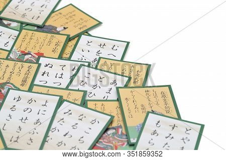 Kagawa, Japan - Dec 22, 2019 : A Photo Of Traditional Japanese Cards, Hyakunin Isshu Karuta Is A Cla