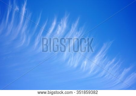 White Cirrus Clouds In The Blue Sky　
