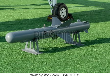 August 30, 2019. Zhukovsky, Russia. Chinese Guided Bomb Cm 502 At The International Aviation And Spa