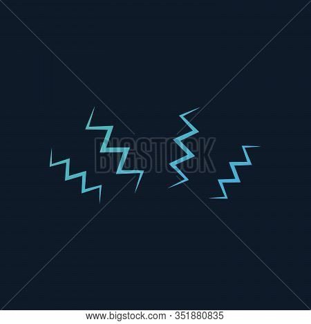 Electricity Shock Lightning. Speed Flashing Lightnings Bolt, Shock Lightning Arrow Symbols. Stock Ve