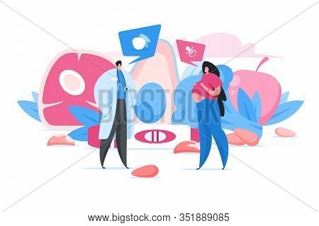Pregnant Woman Consulting With Doctor About Healthy Diet