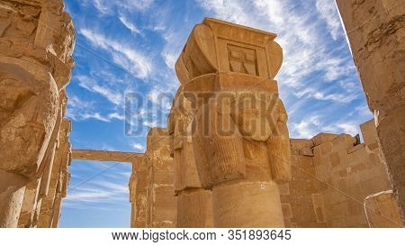 Luxor, Egypt : The Mortuary Temple Of Hatshepsut, Also Known As The Djeser-djeseru, Is A Mortuary Te