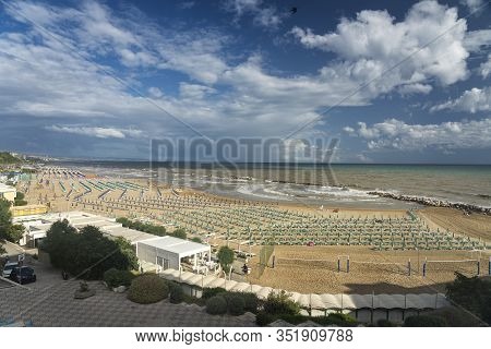 Termoli, Campobasso, Molise, Italy, And Its Beach At Summer
