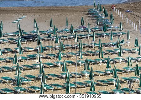 Termoli, Campobasso, Molise, Italy, And Its Beach At Summer
