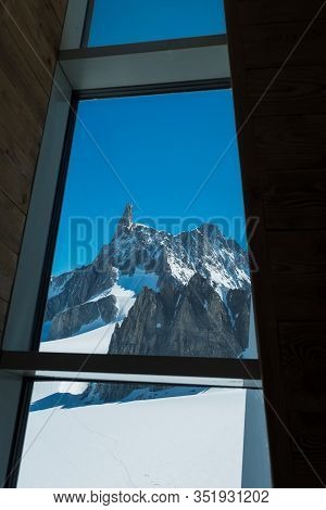 The Dente Del Gigante Shooted Between Architectural Elements