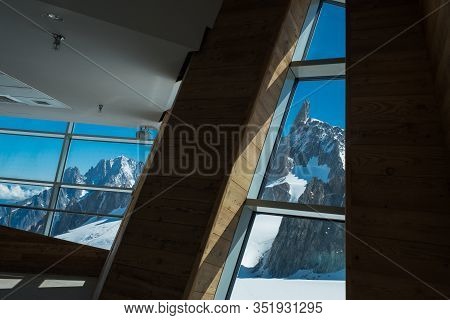 The Dente Del Gigante Shooted Between Architectural Elements