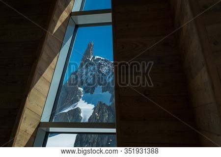 The Dente Del Gigante Shooted Between Architectural Elements