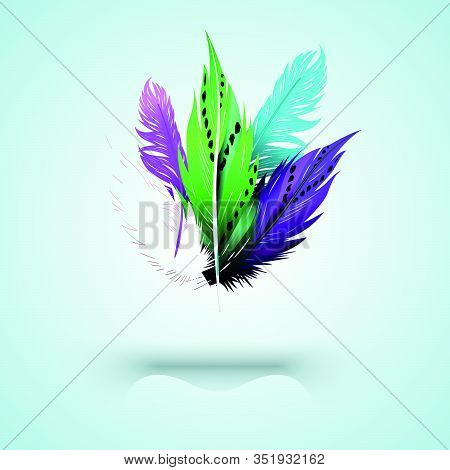Carnival Mask With Feather Vector Illustration For Vanilla Festival