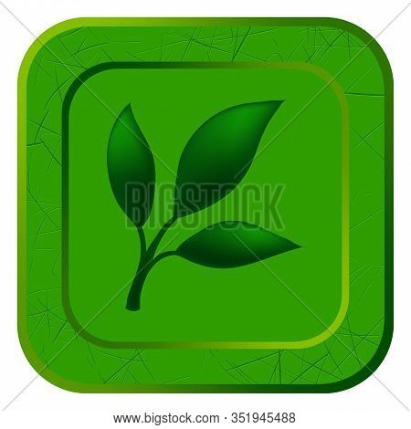Vector Icon With Casual Leaf For Video Game On White Dackground