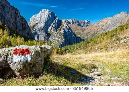 A Beautiful Sunny Autumn Day In The Alps Of Friuli Venezia-giulia, Italy