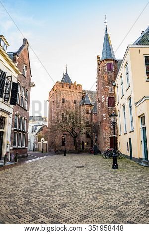Utrecht, Netherlands - January 06, 2020. Pandhoek And The Part Of University Of Utrecht