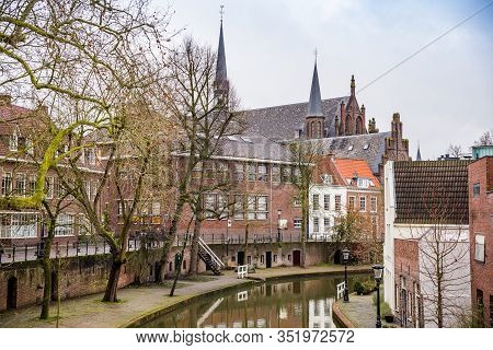 Utrecht, Netherlands - January 06, 2020. Old Neo Gothic Church Martinuskerk Rebuilded For Living