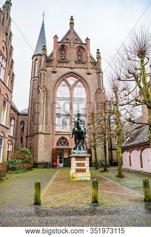 Utrecht, Netherlands - January 06, 2020. Old Neo Gothic Church Martinuskerk Rebuilded For Living