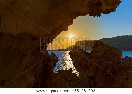 Cape Greco on Cyprus at sunset - nature background