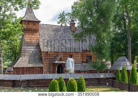 wooden church in Debno, Poland