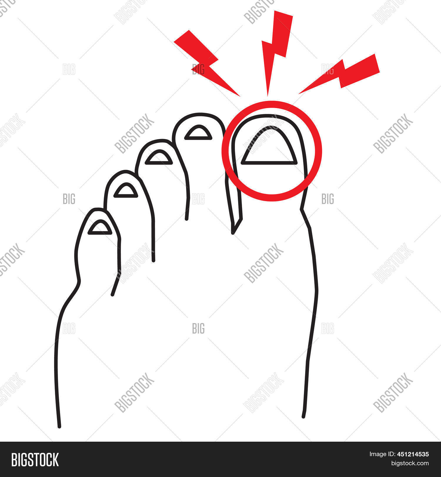 Sore Big Toe Icon Pn Image & Photo (Free Trial) | Bigstock