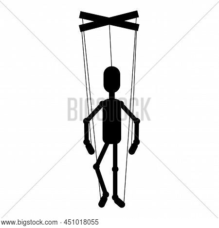 Puppet Puppets. Manipulator Concept. Business Concept. Vector Illustration. Stock Image.