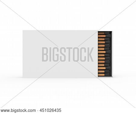 Blank Matchbox Mockup For Branding And Promotion, Empty Paper Packaging Match Book Mockup On Isolate