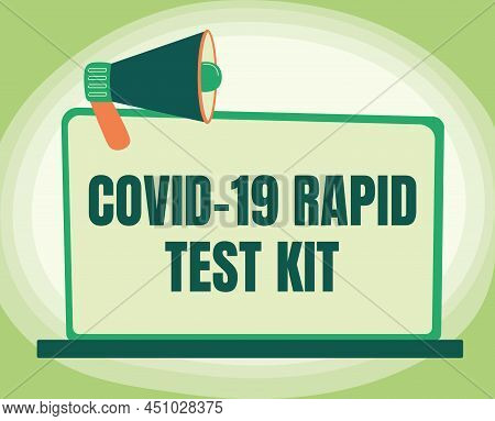 Text Caption Presenting Rapid Test Kit. Conceptual Photo Emergency Medical Diagnostic Equipment That