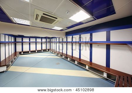 MADRID - 8 marts: Locker room i Santiago Bernabeu stadion - arena af fodboldklubben Real Madrid på Ma