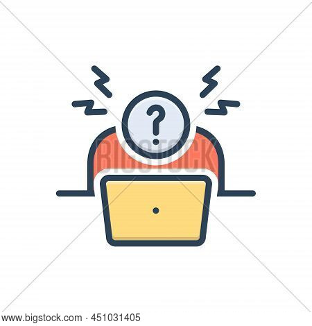 Color Illustration Icon For Frustration Hopelss Discouragement Despair Letdown Defeat Annoyance Irri