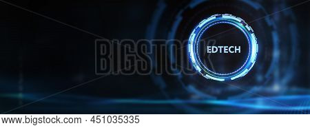 Edtech Education Technology E-learning Online Learning Internet Technology Concept. 3d Illustration