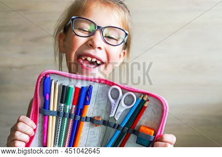 You Can Study At Home, The Main Thing Is Pencil Case Is Always With You, Love School And Education