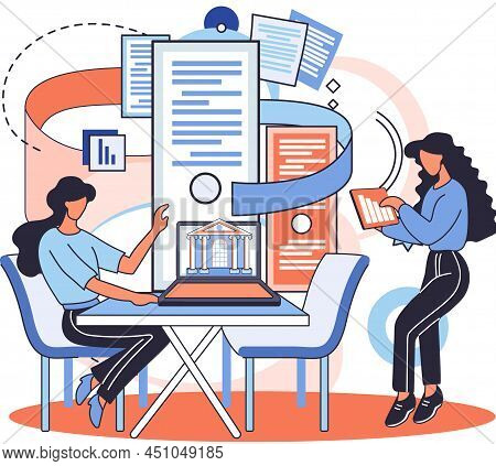Financial Consultation Or Business Meeting, Consulting With Analytical Information, Communication, O