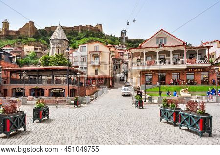 Tbilisi, Georgia - June 2018: Gorgasali Square In Old Tbilisi