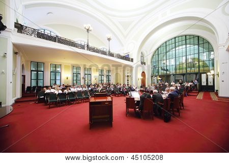 モスクワ - 5 月 23 日: リスナー ロシア海洋産業会議 2012年議会商業センター
