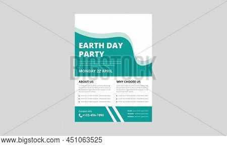 Earth Day Flyer Template Design. International Mother Earth Day Flyer. Environmental Problems And En