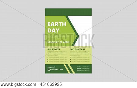 Earth Day Flyer Template Design. International Mother Earth Day Flyer. Environmental Problems And En