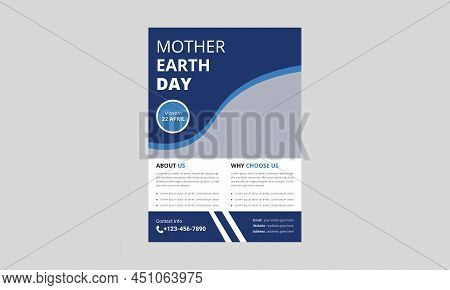 Earth Day Flyer Template Design. International Mother Earth Day Flyer. Environmental Problems And En