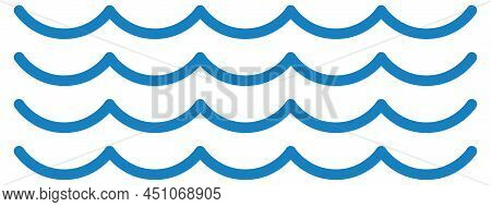 Water Surface Effect. Wavy Blue Thin Lines