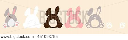 Cute Bunny Candy Ornament. Hanger For Sweets, Candies For Birthday, Baby Shower, Easter, Christmas. 