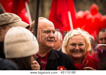 Mosca - 1 maggio: Gennady Zyuganov (è un politico russo, primo segretario del partito comunista di