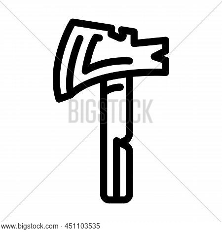 Ax Multitool Line Icon Vector. Ax Multitool Sign. Isolated Contour Symbol Black Illustration